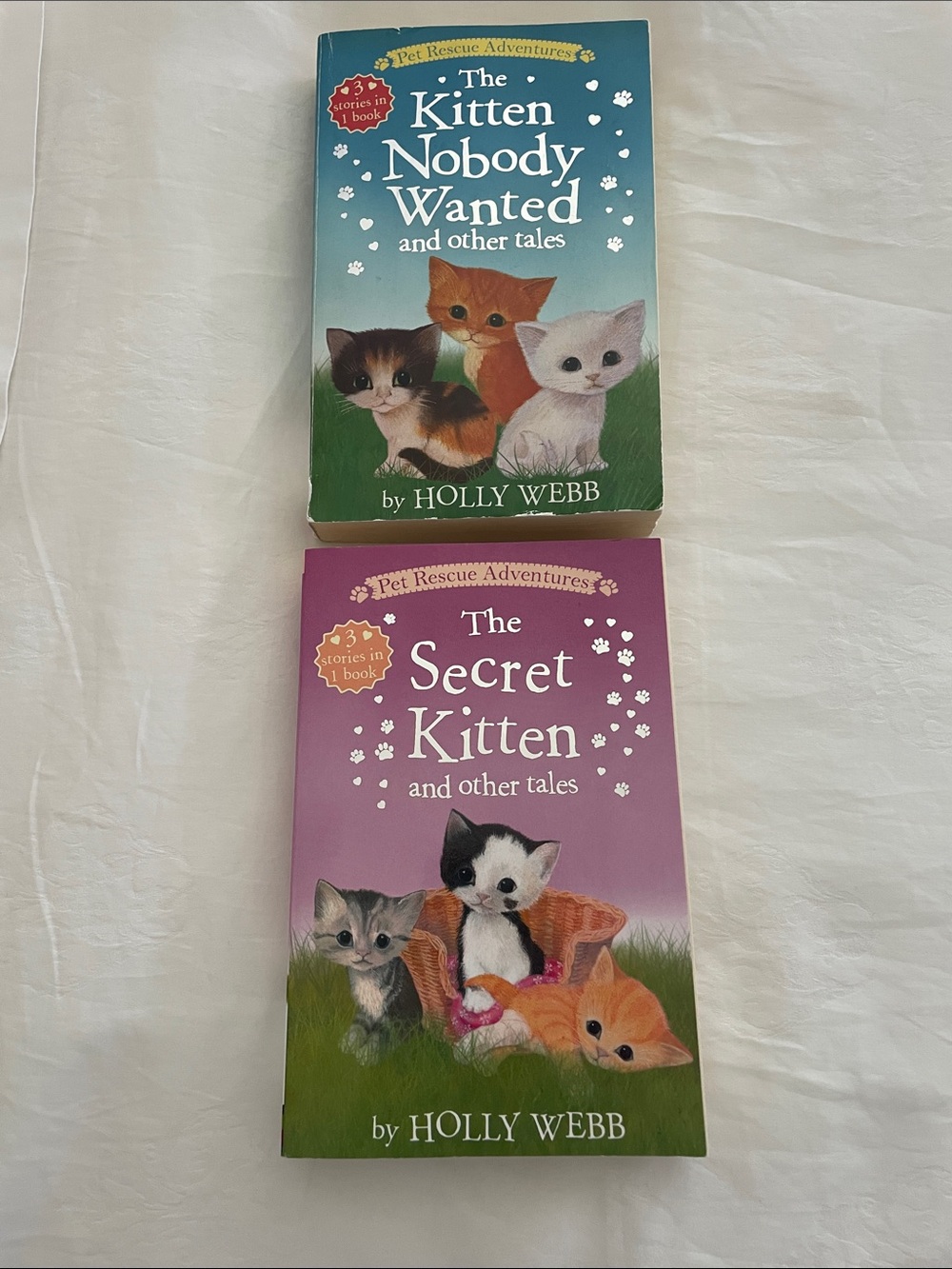 Set of 2 Holly Webb Pet Rescue Adventure Books - Blue & Purple Covers